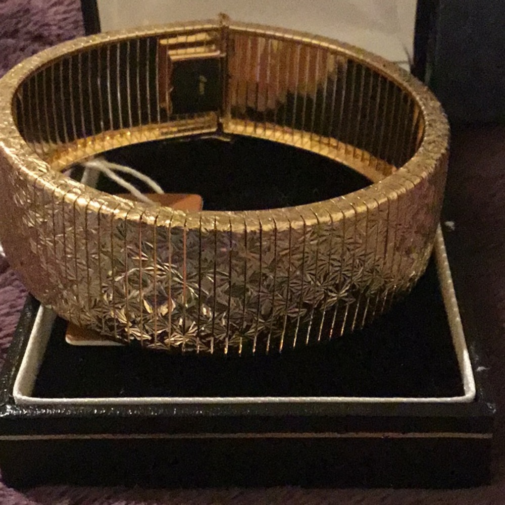 Toscana Italian Mirrigo Finish 18k Gold Plated Bracelet , NIB